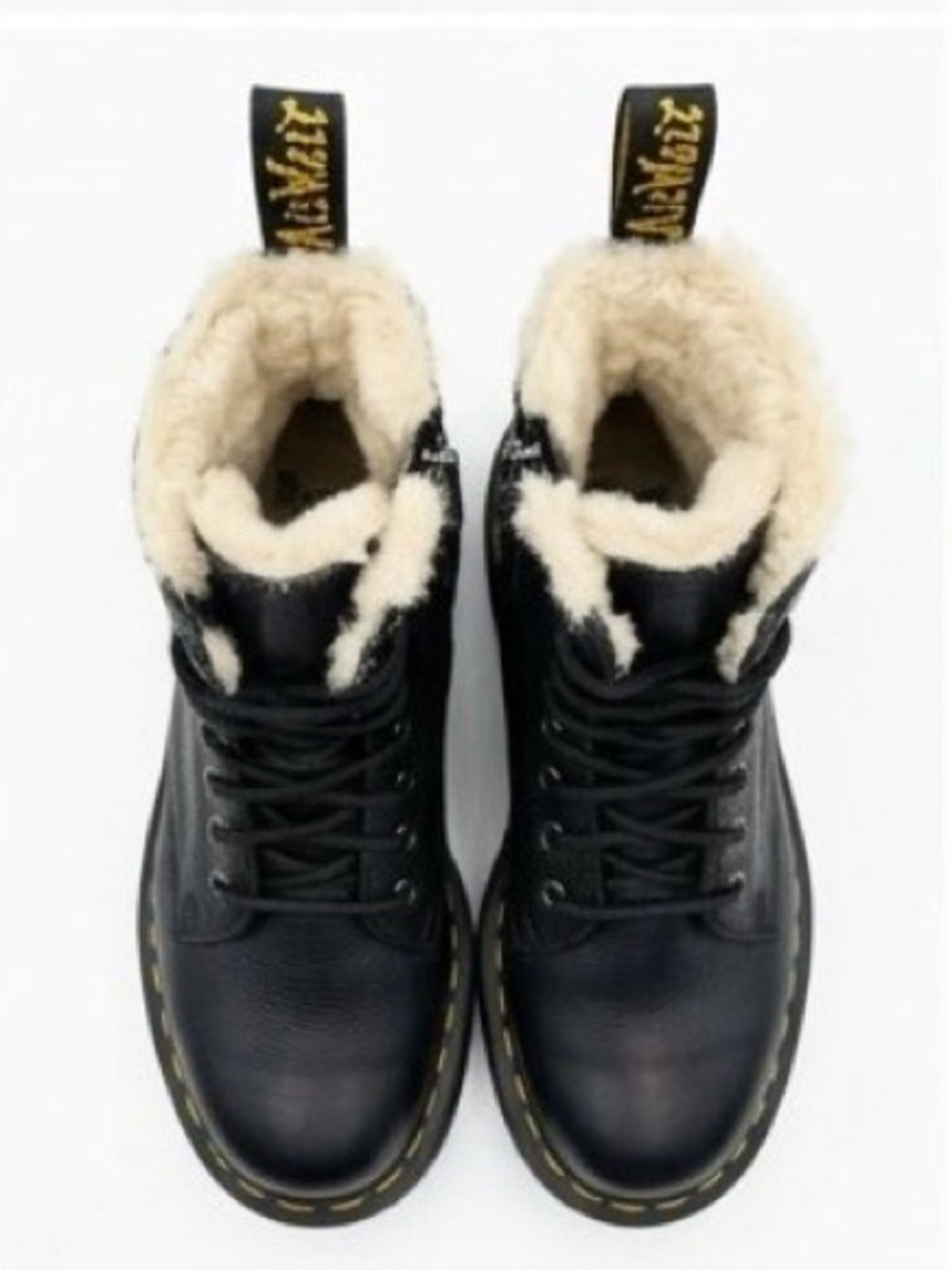 Dr. Martens Jadon FL Faux Fur Lined Pisa Leather Platform Boots - Size 6 - Picture 6 of 10